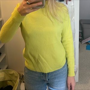 Neon yellow athleta sweater